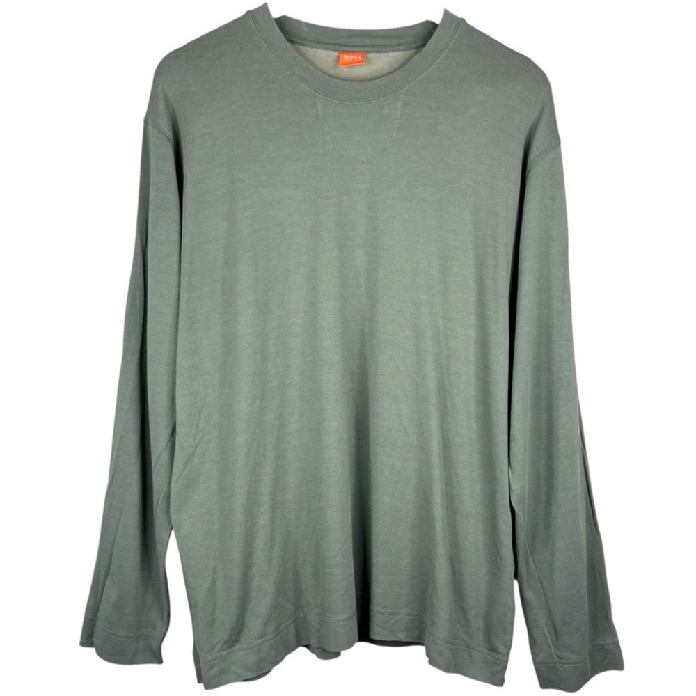 Boss Hugo Boss Orange Label Green Long Sleeve Crew Neck Short With D Ring XXL
